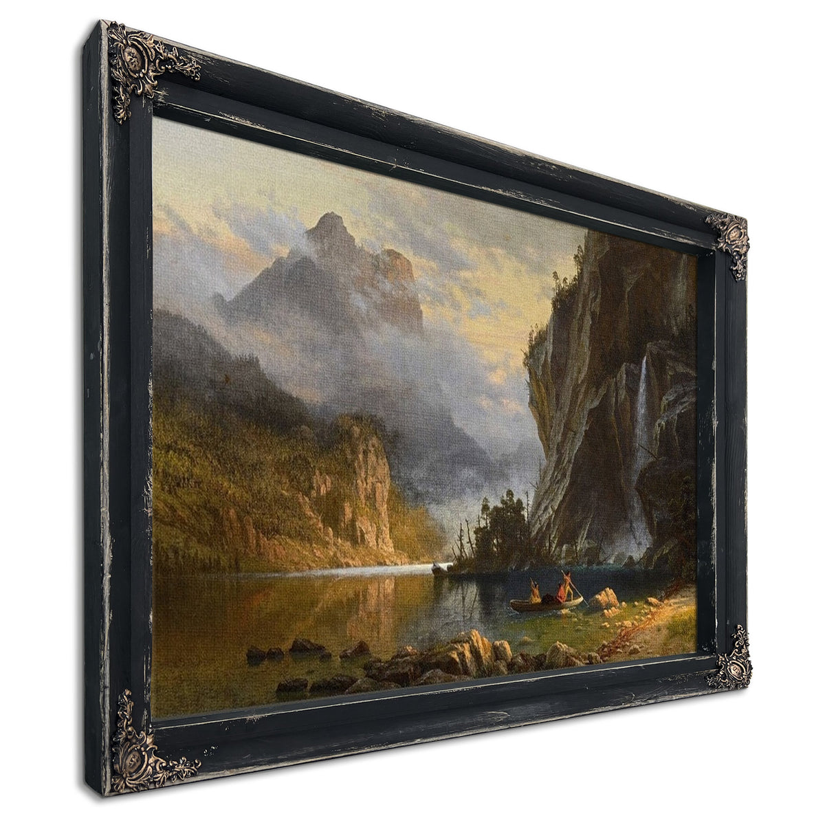 Indians Spear Fishing 1862 By Albert Bierstadt