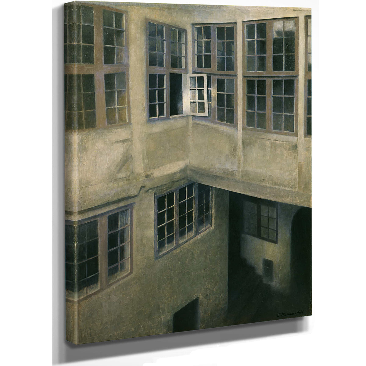 Interior Of Courtyard Strandgade by Vilhelm Hammershoi