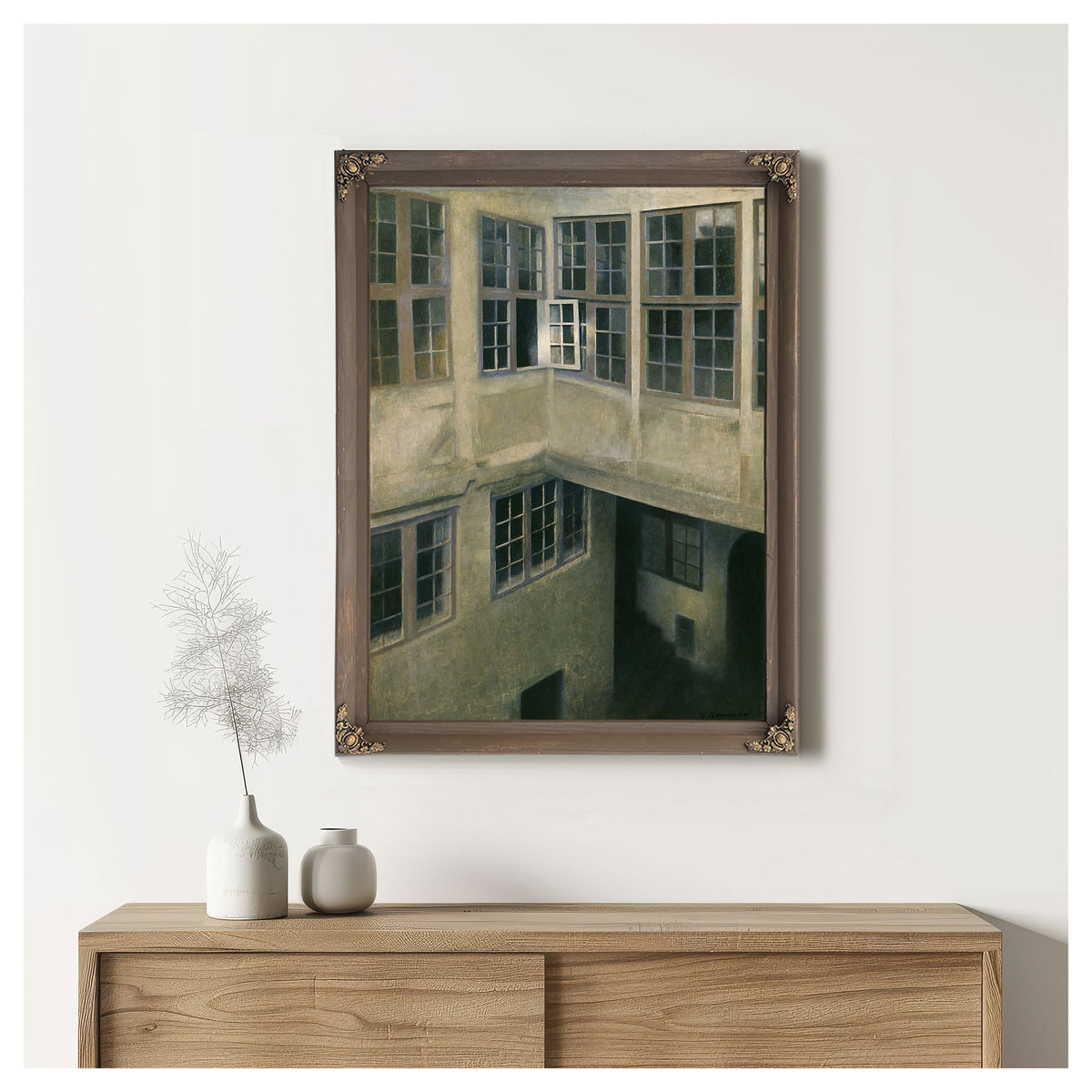 Interior Of Courtyard Strandgade by Vilhelm Hammershoi