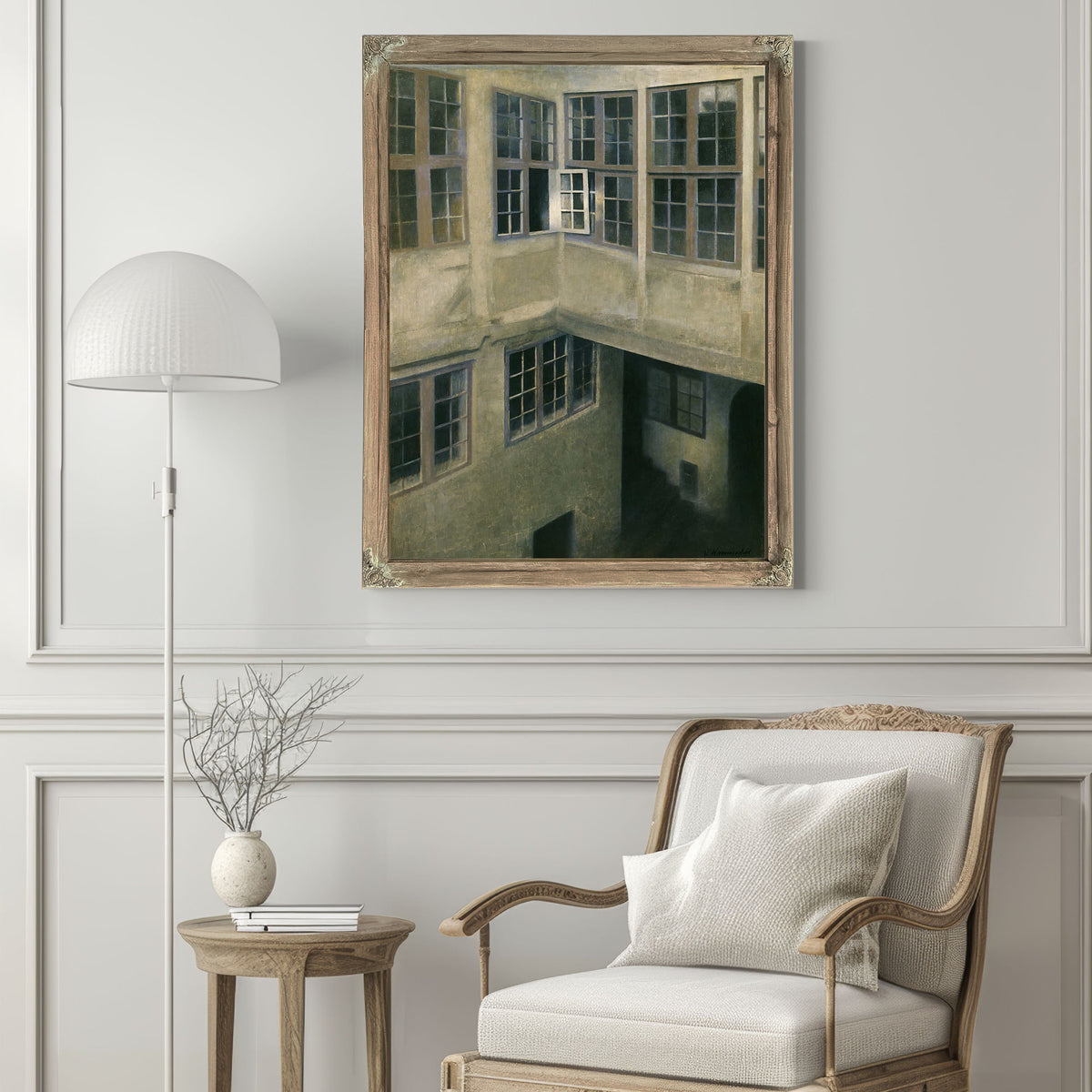 Interior Of Courtyard Strandgade by Vilhelm Hammershoi