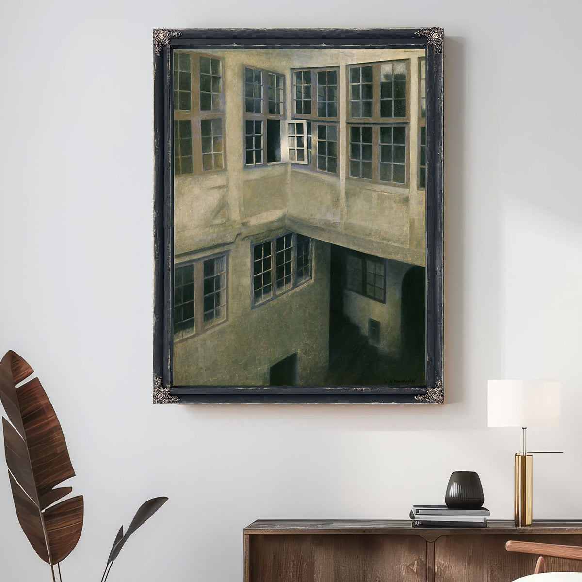 Interior Of Courtyard Strandgade by Vilhelm Hammershoi