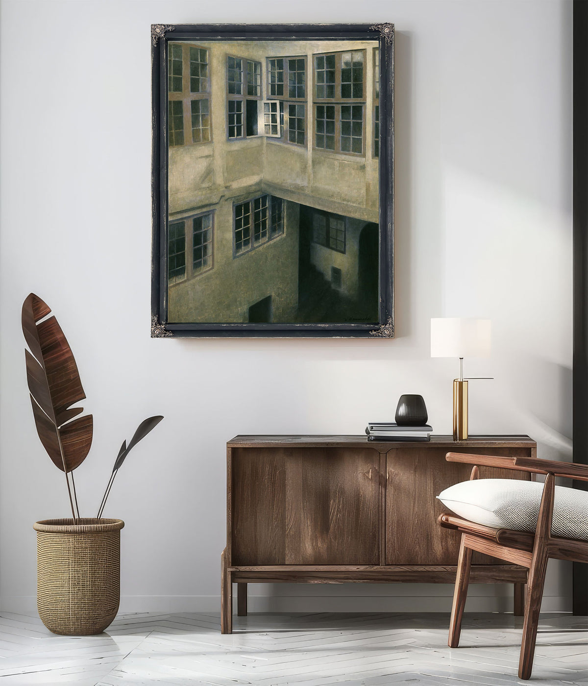 Interior Of Courtyard Strandgade by Vilhelm Hammershoi