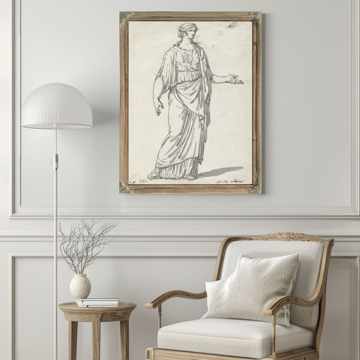 Classical Sculpture a Woman an By Jacques Louis David