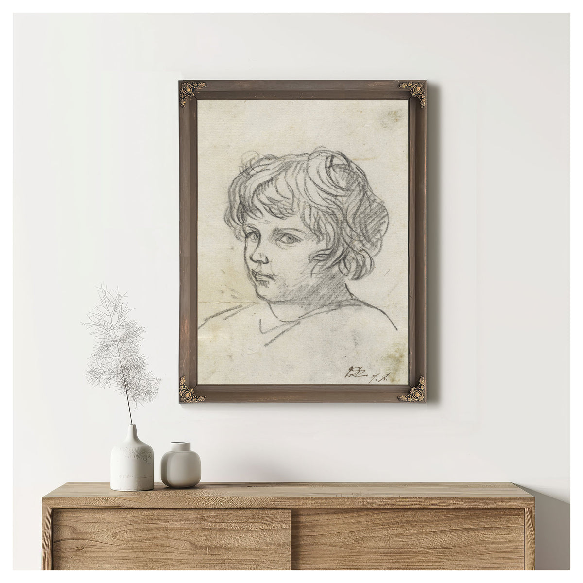 Head a Boy 1775 80 By Jacques Louis David