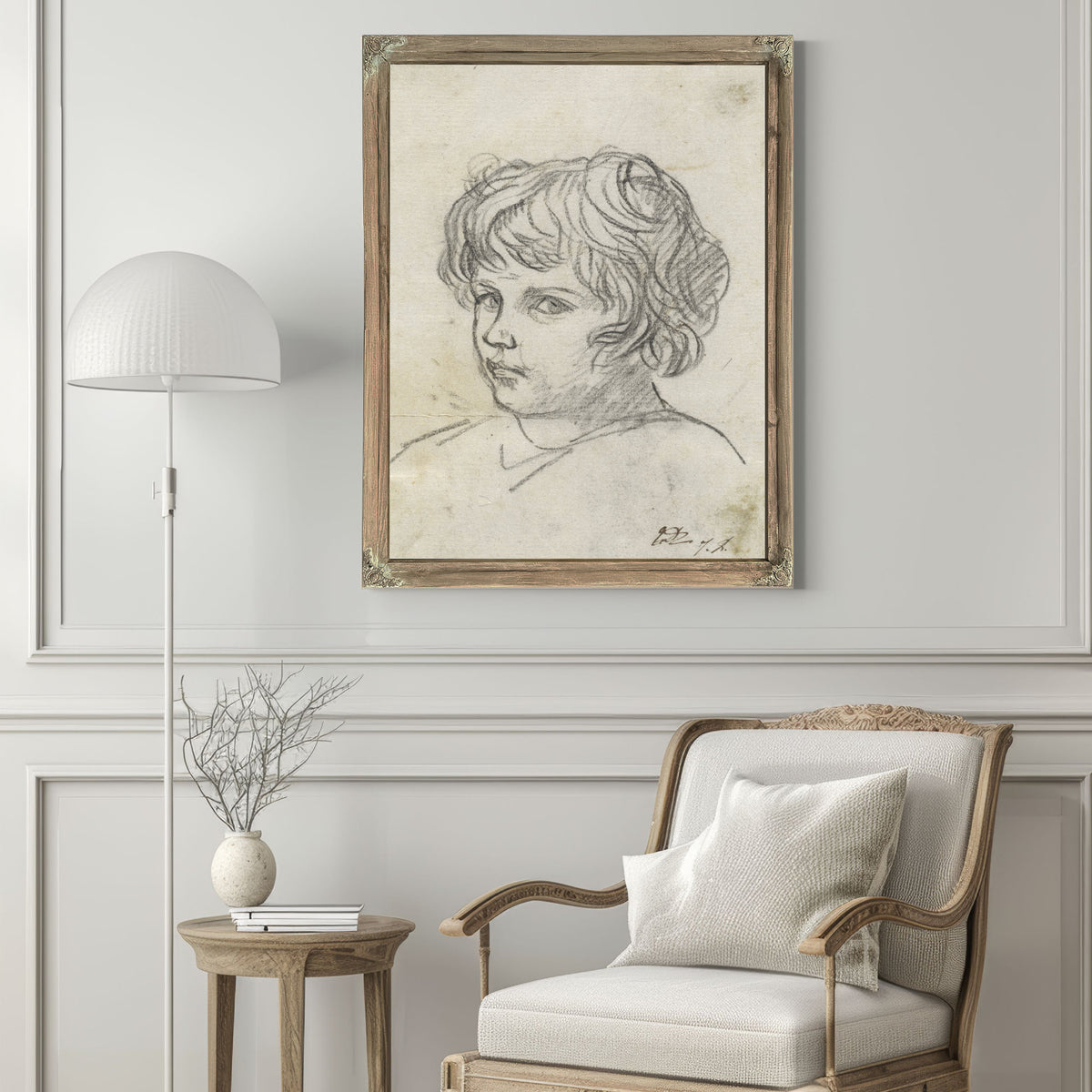 Head a Boy 1775 80 By Jacques Louis David
