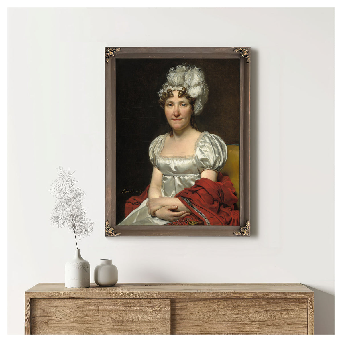 Madame David 1813 By Jacques Louis David