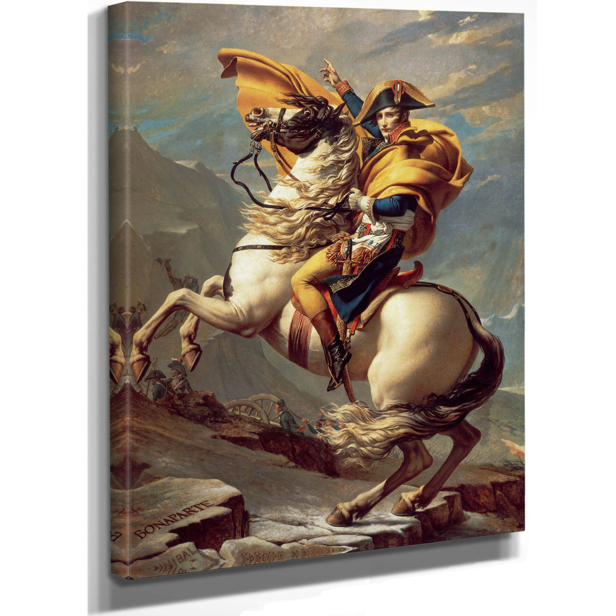 Napoleon Crossing Alps 1800 By Jacques Louis David
