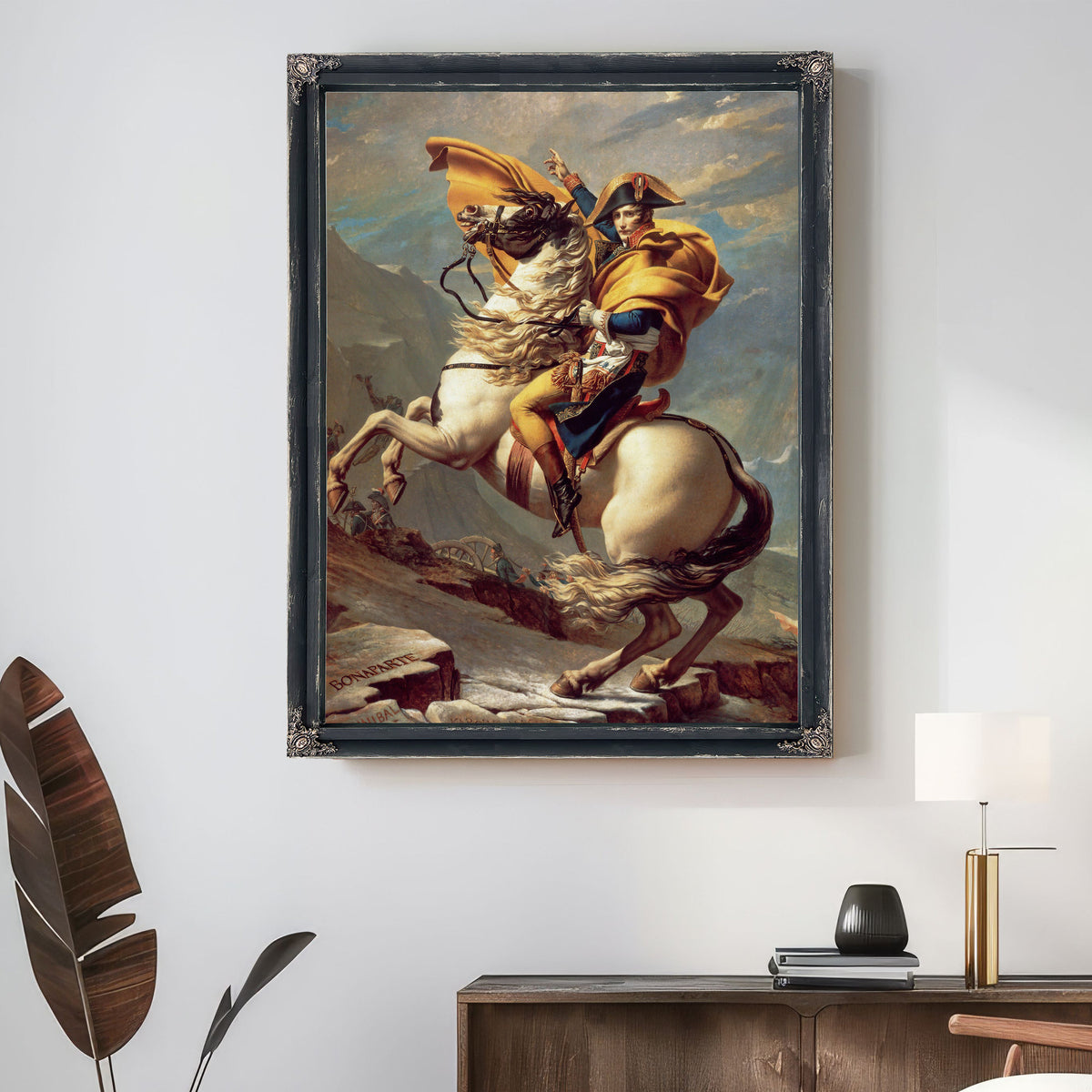 Napoleon Crossing Alps 1800 By Jacques Louis David