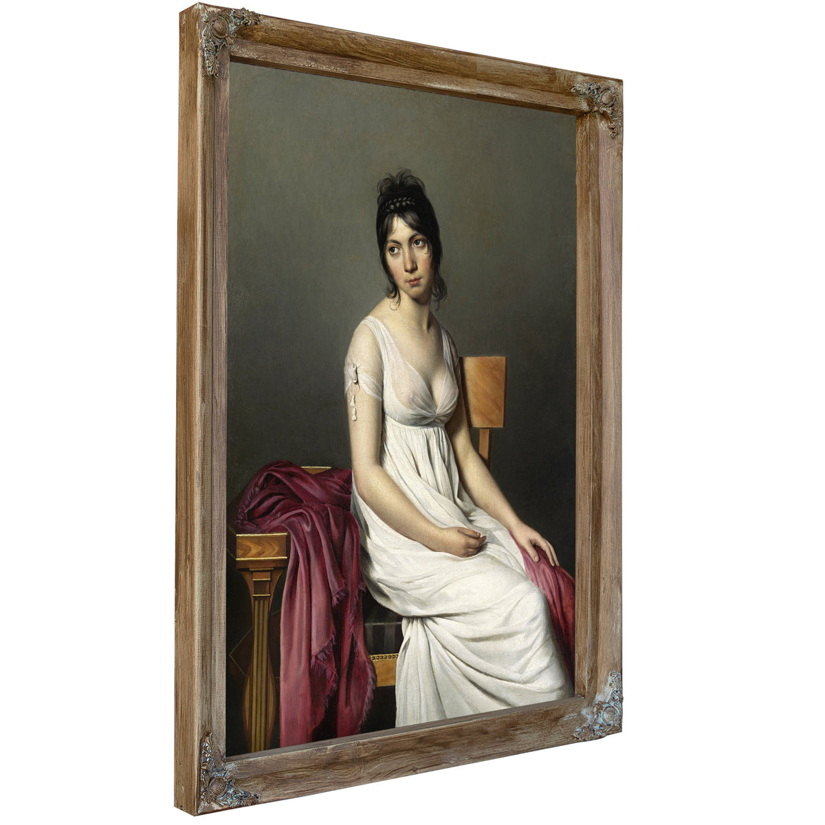 Portrait a Young Woman White C 1798 By Jacques Louis David