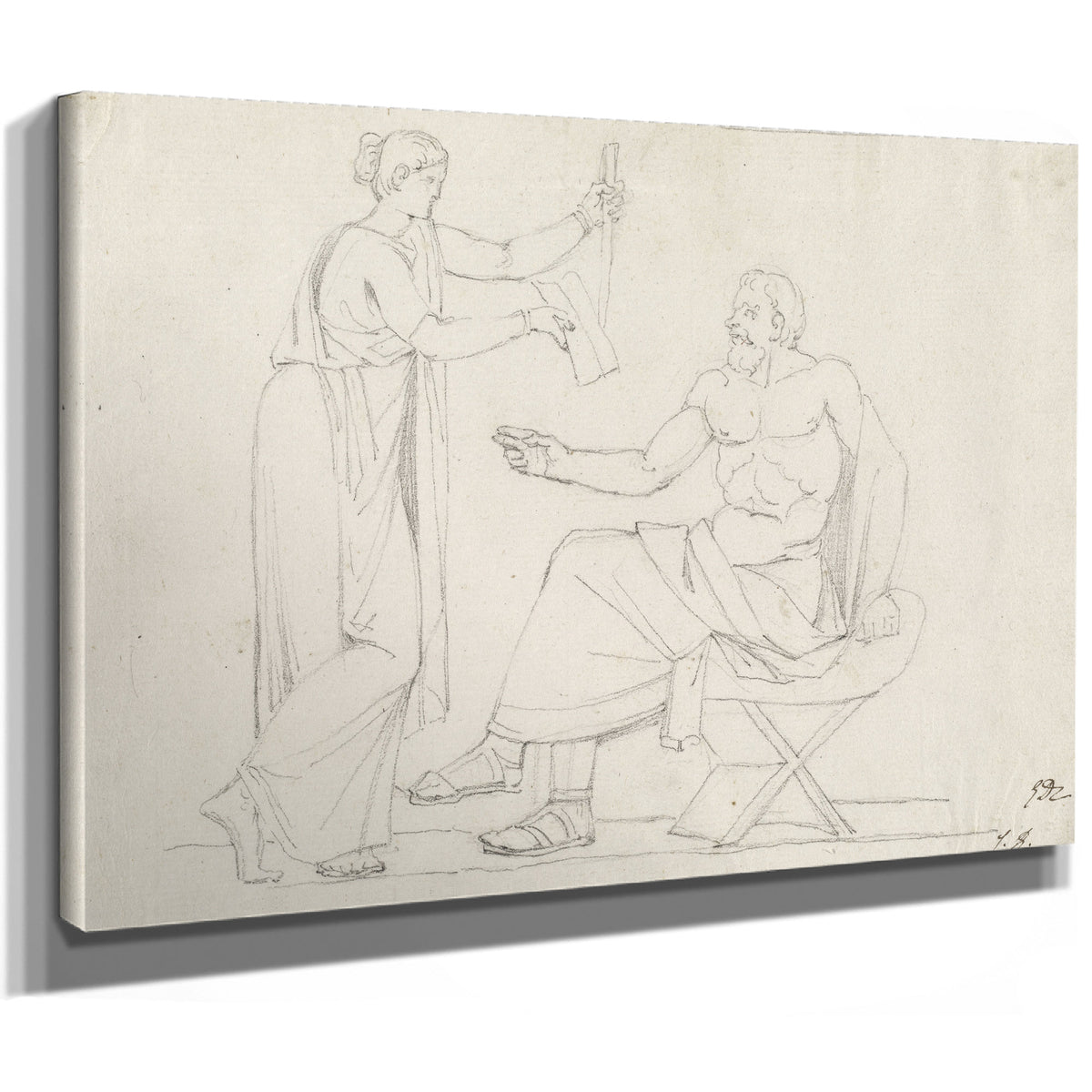 Socrates Diotime 1775 80 By Jacques Louis David