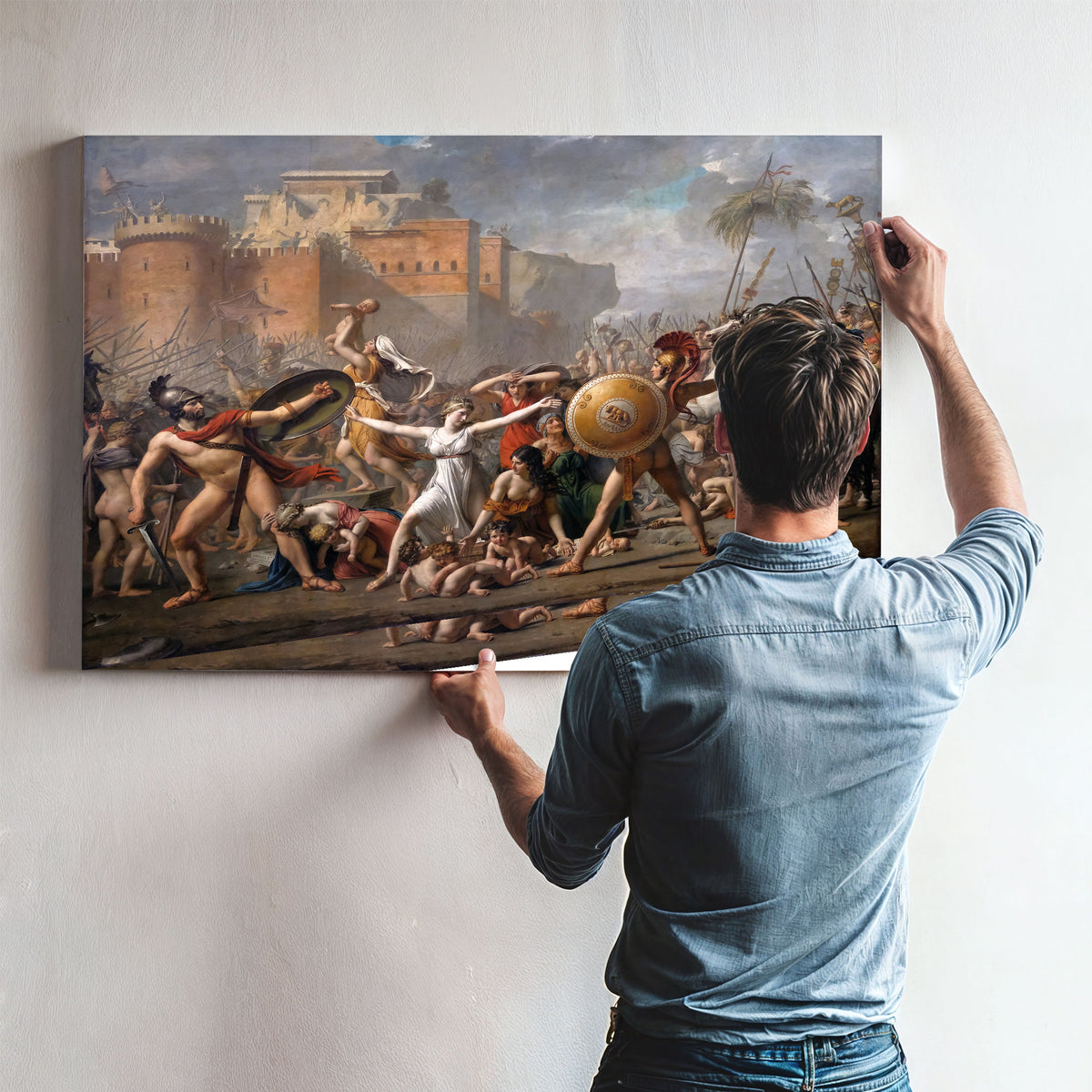 The Intervention the Sabine Women 1799 By Jacques Louis David