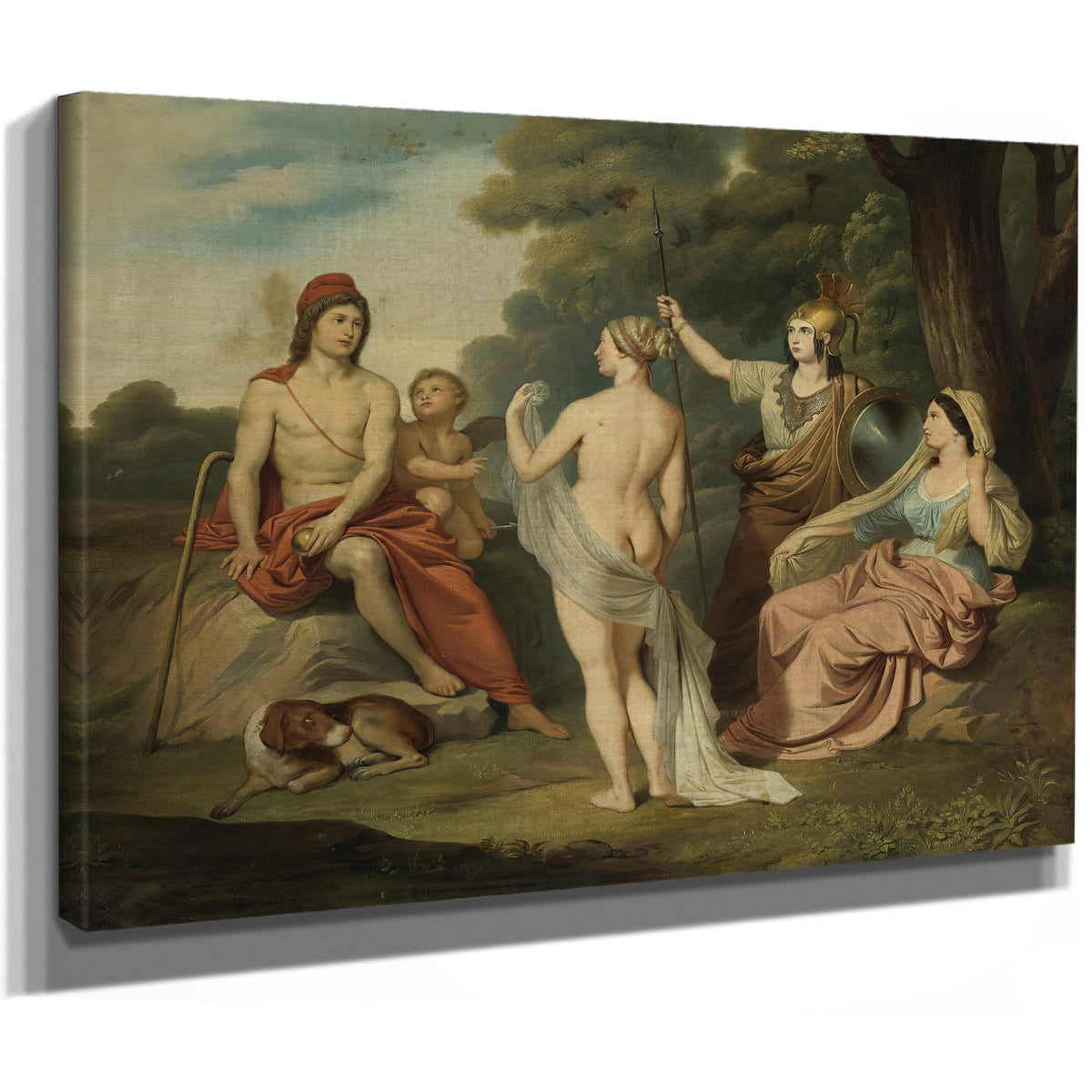 The Judgment Paris By Jacques Louis David