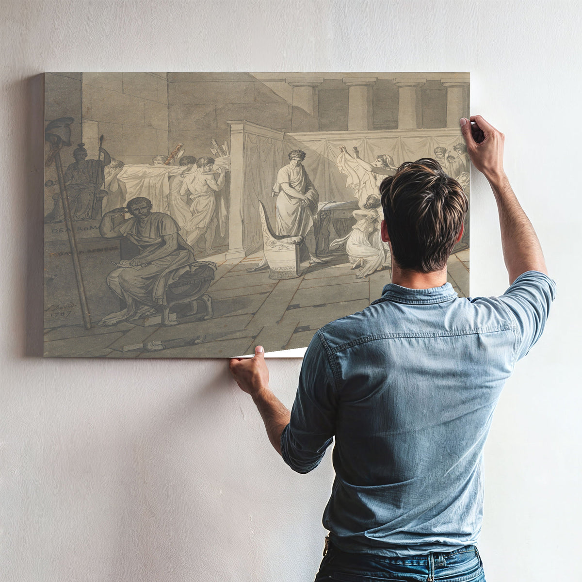 The Lictors Bringing Brutus Bodies His 02 By Jacques Louis David