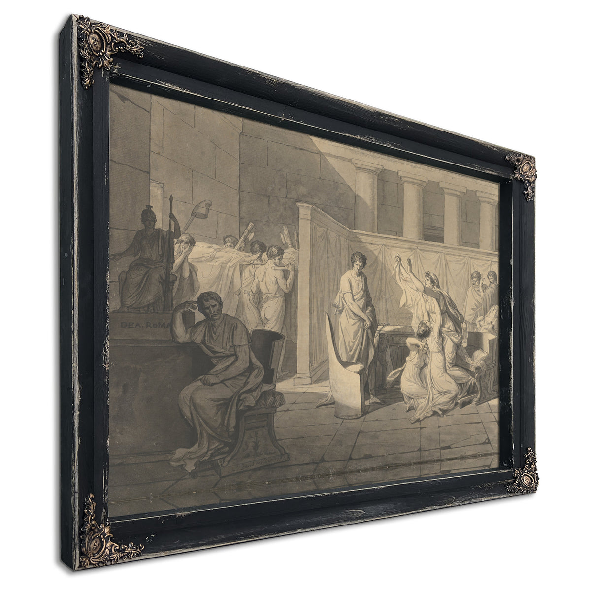The Lictors Bringing Brutus Bodies His By Jacques Louis David