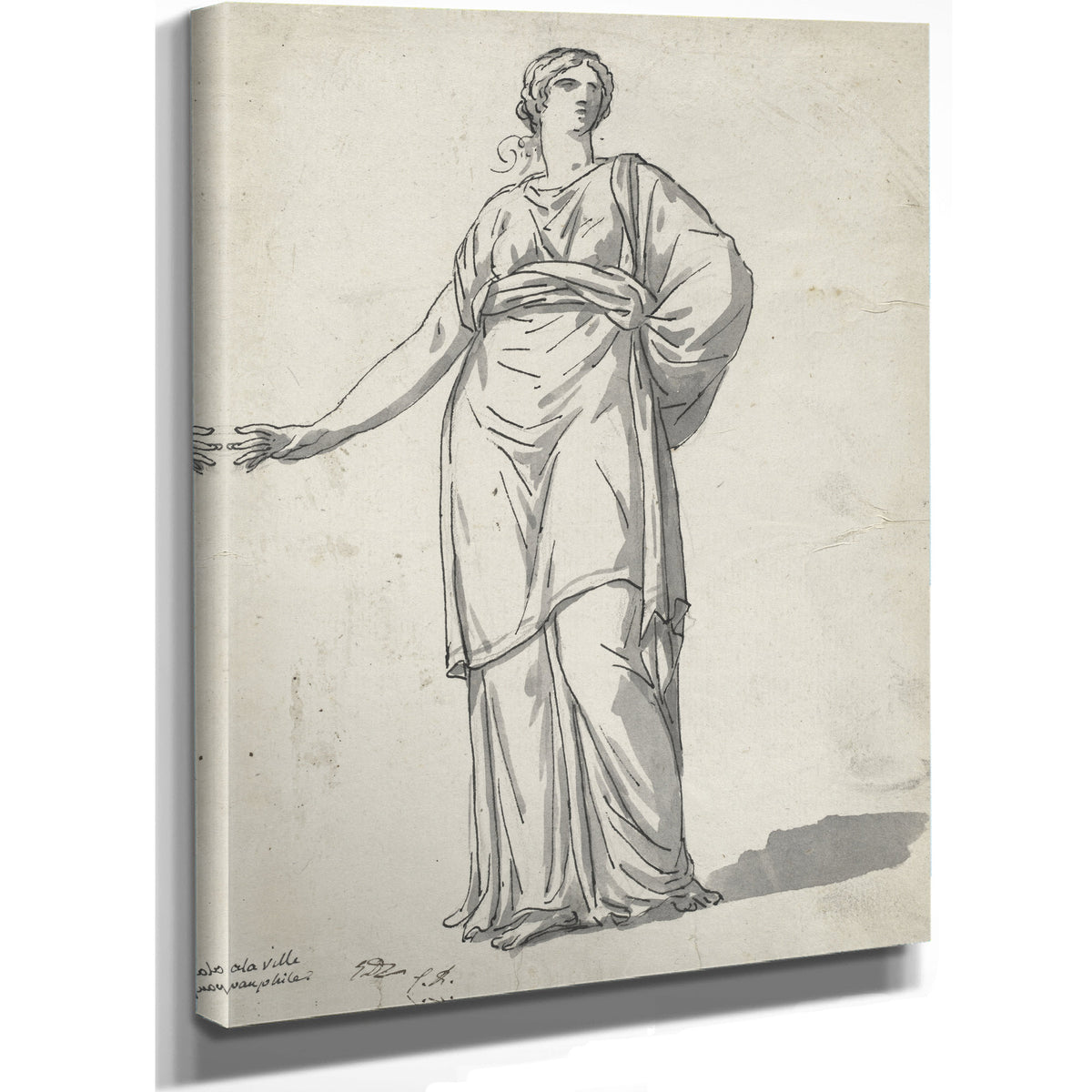 Woman the Villa Pamphili 1775 80 By Jacques Louis David