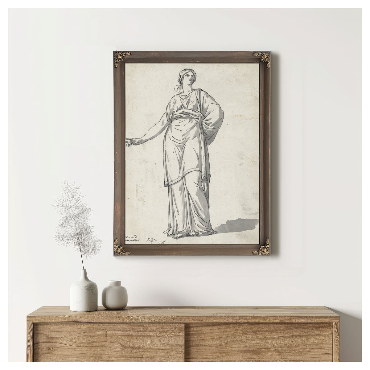 Woman the Villa Pamphili 1775 80 By Jacques Louis David