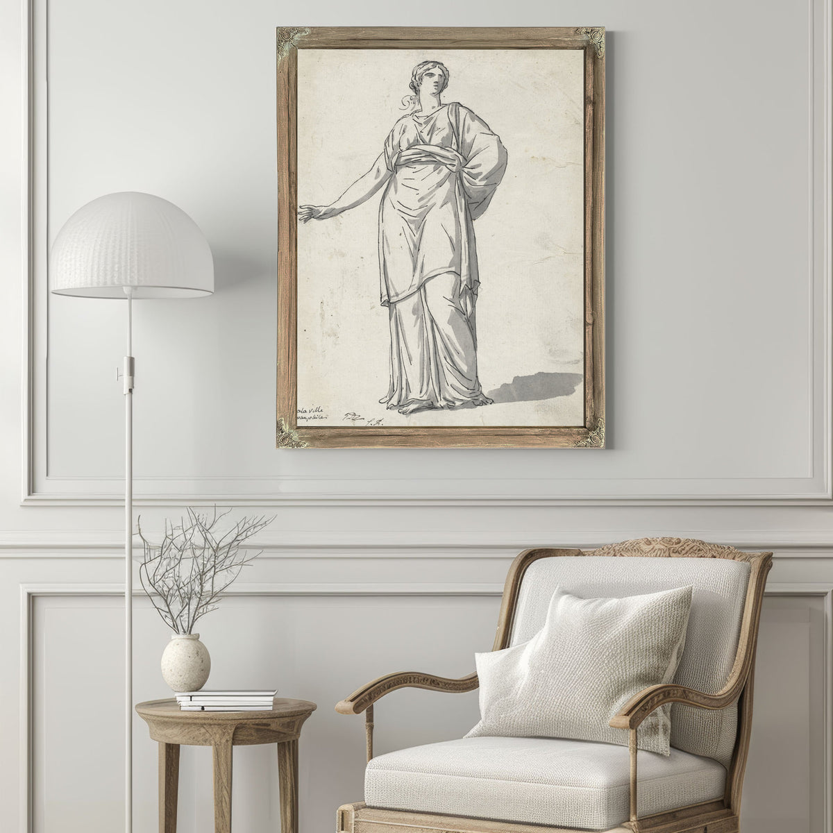 Woman the Villa Pamphili 1775 80 By Jacques Louis David