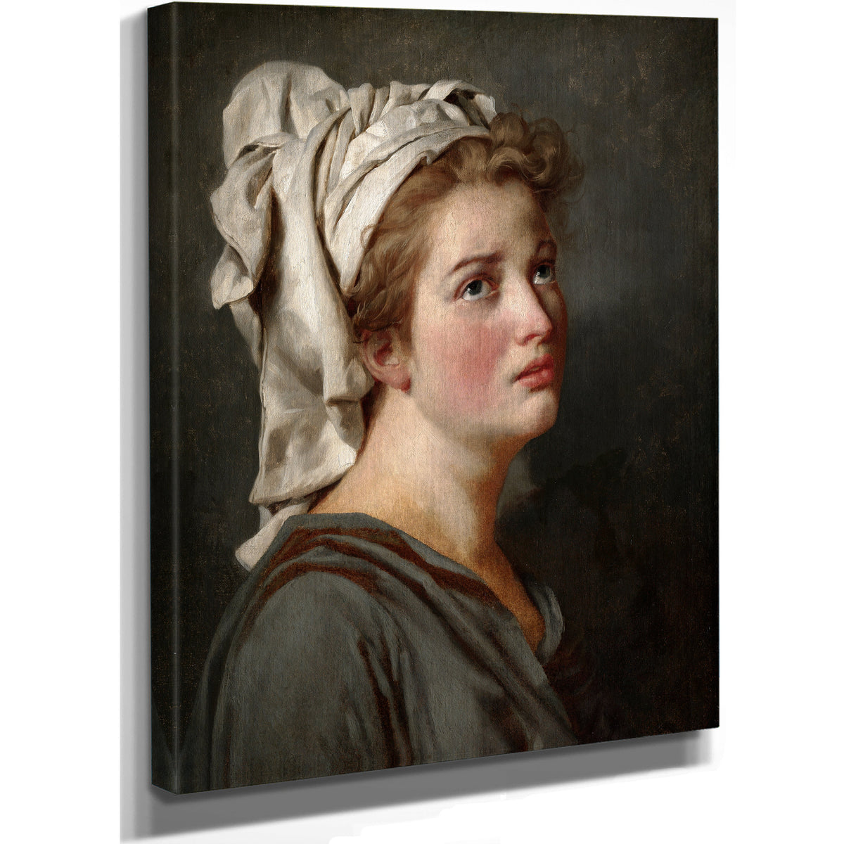 Young Woman a Turban C 1780 By Jacques Louis David