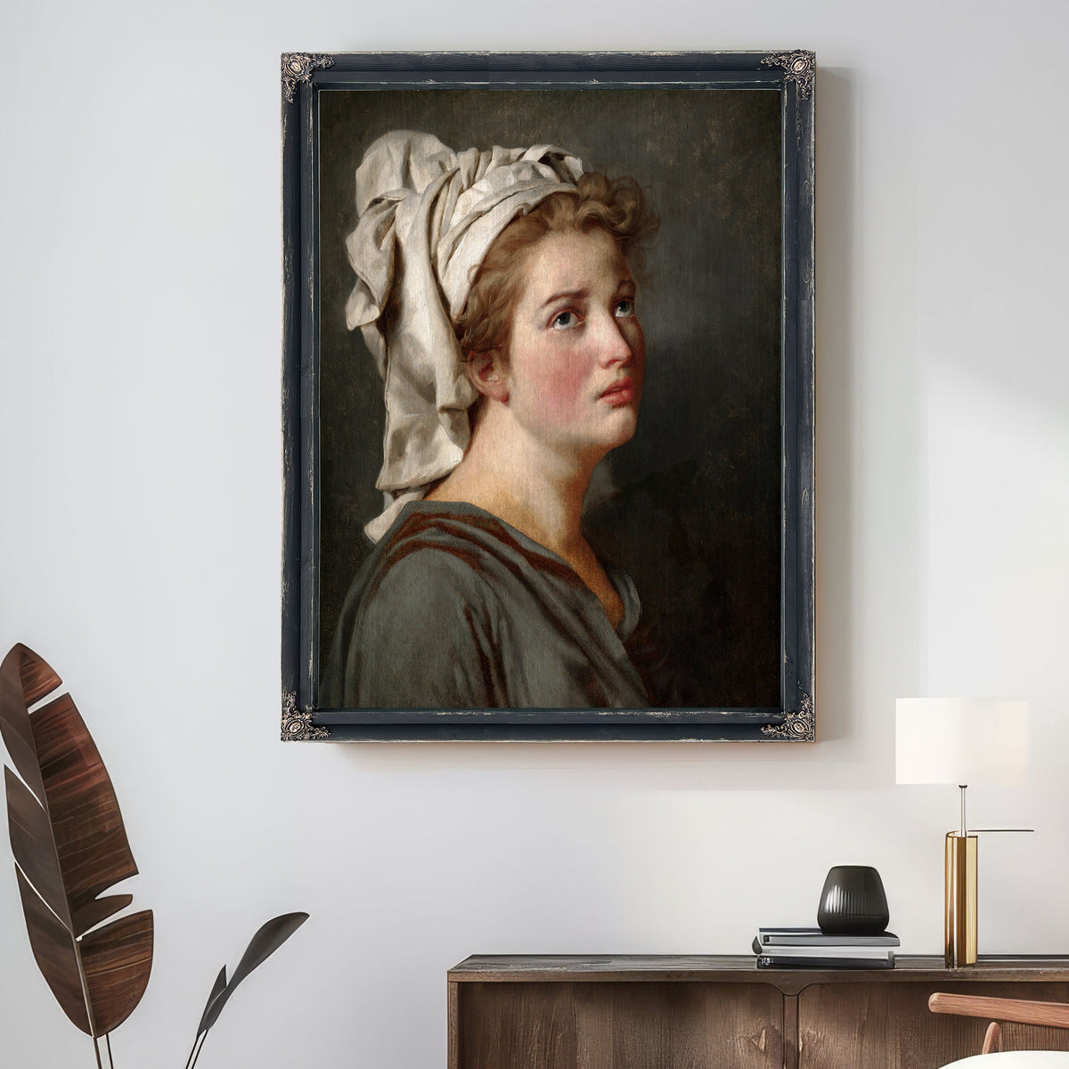 Young Woman a Turban C 1780 By Jacques Louis David