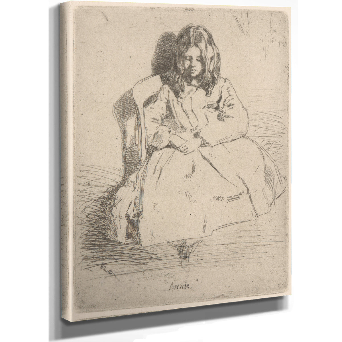 Annie Seated Ca 1858 By James Whistler