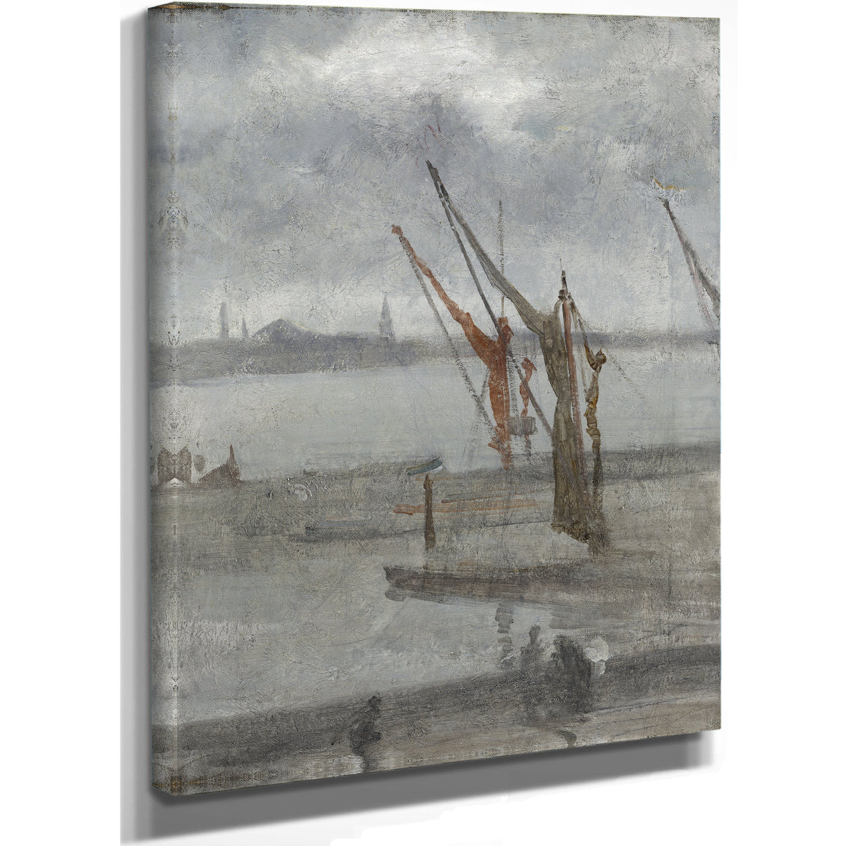 Grey Silver Chelsea Wharf C 1864 1868 By James Whistler