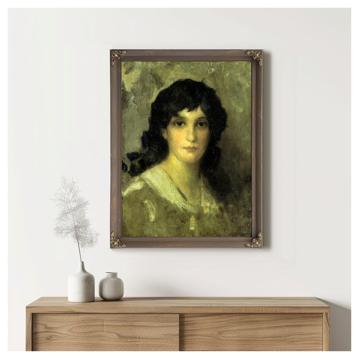 Head a Young Woman Ca 1840 By James Whistler