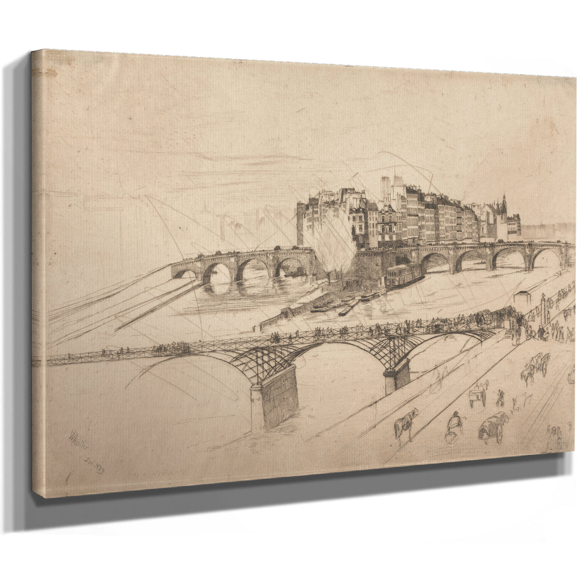 Ile de la Cite Paris 1859 By James Whistler