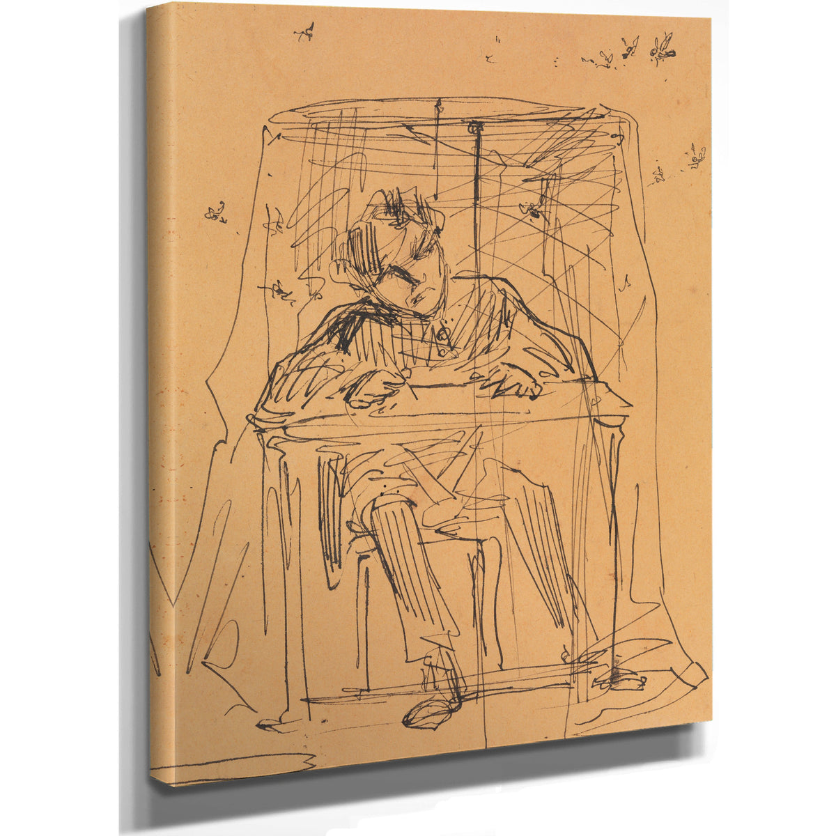 Man Table Beneath Mosquito Net By James Whistler