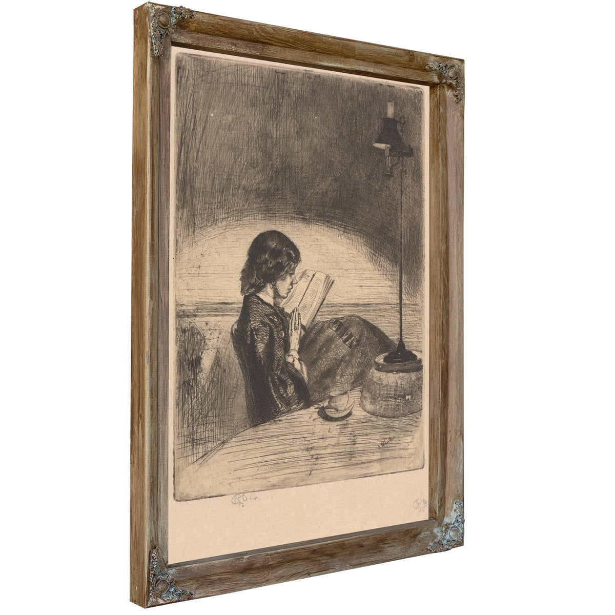 Reading Lamplight Ca 18581859 By James Whistler