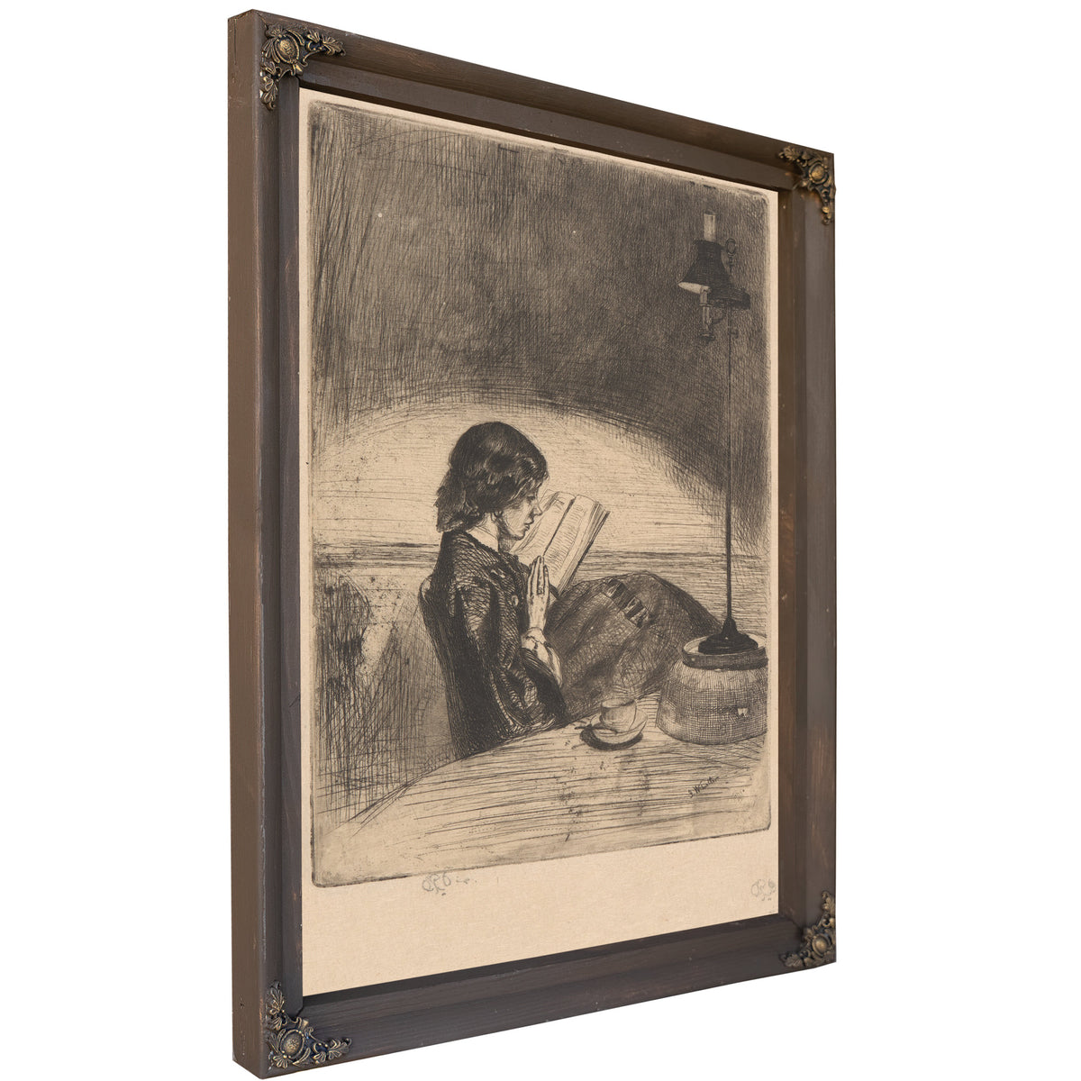 Reading Lamplight Ca 18581859 By James Whistler