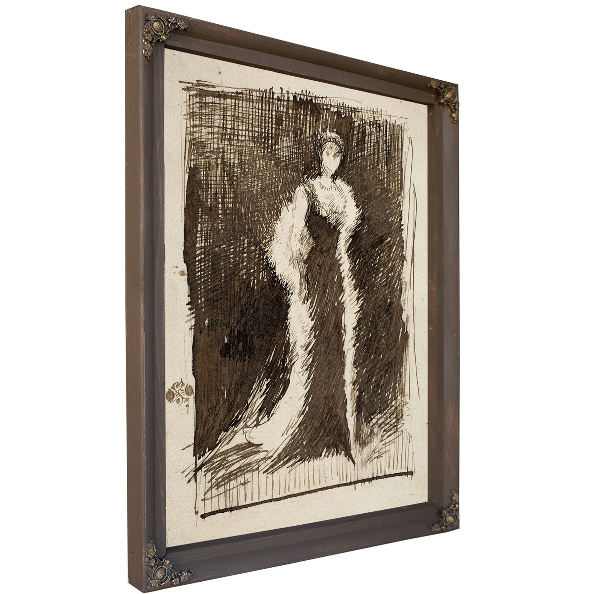 Sketch After Arrangement Black Lady By James Whistler