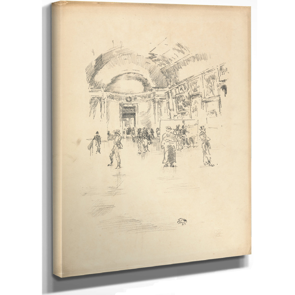 The Long Gallery Louvre 1894 By James Whistler