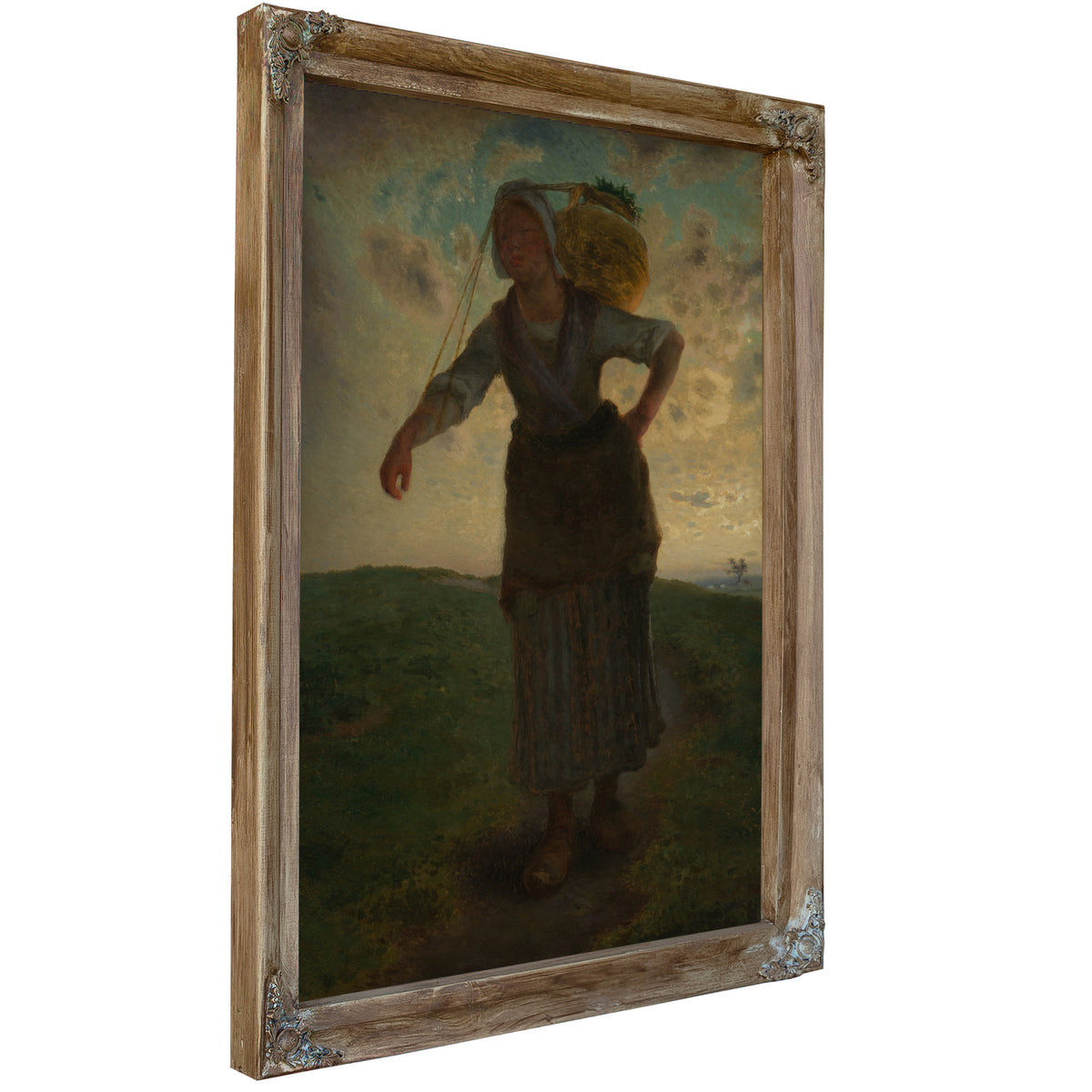 A Norman Milkmaid Greville 1871 By Jean Francois Millet
