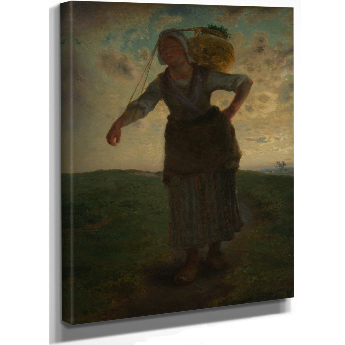 A Norman Milkmaid Greville 1871 By Jean Francois Millet