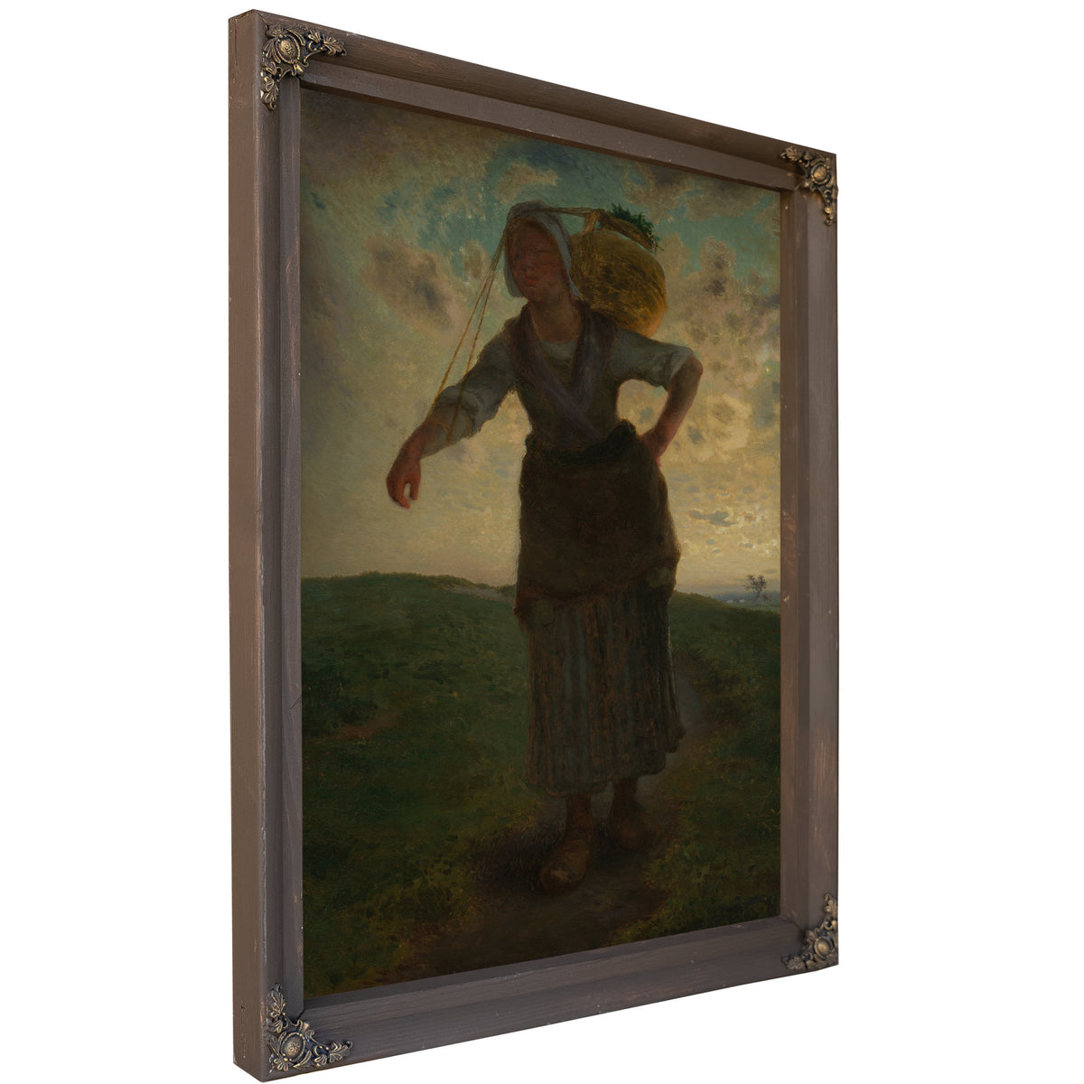 A Norman Milkmaid Greville 1871 By Jean Francois Millet