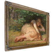 Bergere Dormant Lombre Dun Buisson de By Jean Francois Millet