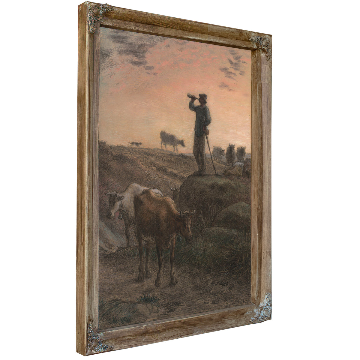 Calling Home Cows C 1866 By Jean Francois Millet