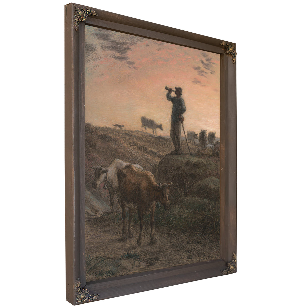 Calling Home Cows C 1866 By Jean Francois Millet