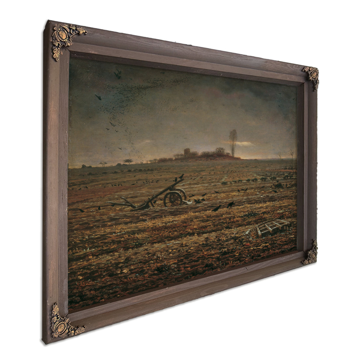 Die Ebene von Chailly Mit Egge Und By Jean Francois Millet