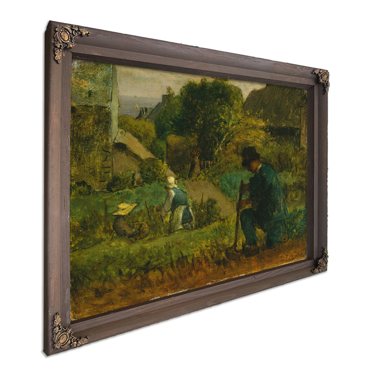 Garden Scene 1854 By Jean Francois Millet