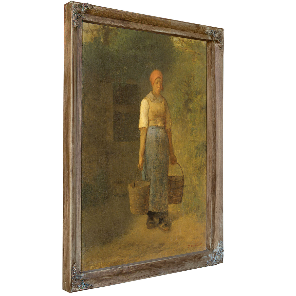 Girl Carrying Water C 1855 1860 By Jean Francois Millet