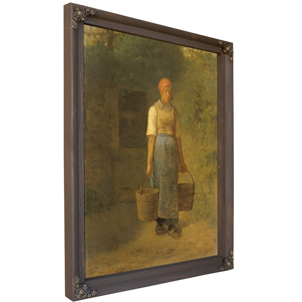 Girl Carrying Water C 1855 1860 By Jean Francois Millet