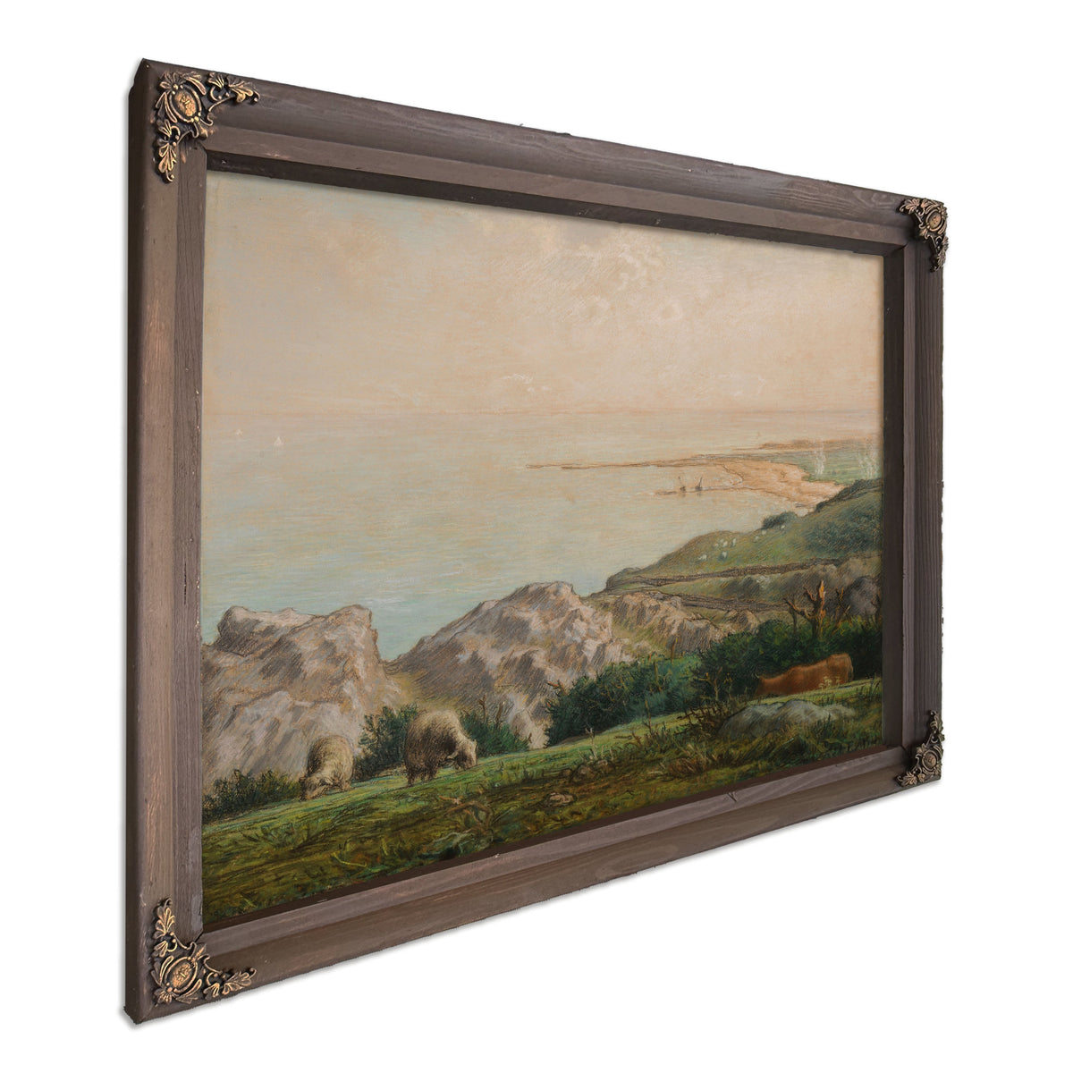 La Mer Vue du Haut de la Falaise de By Jean Francois Millet