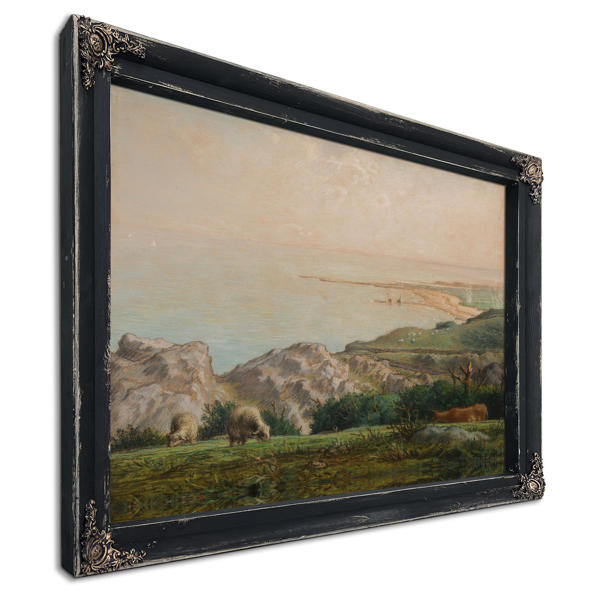La Mer Vue du Haut de la Falaise de By Jean Francois Millet