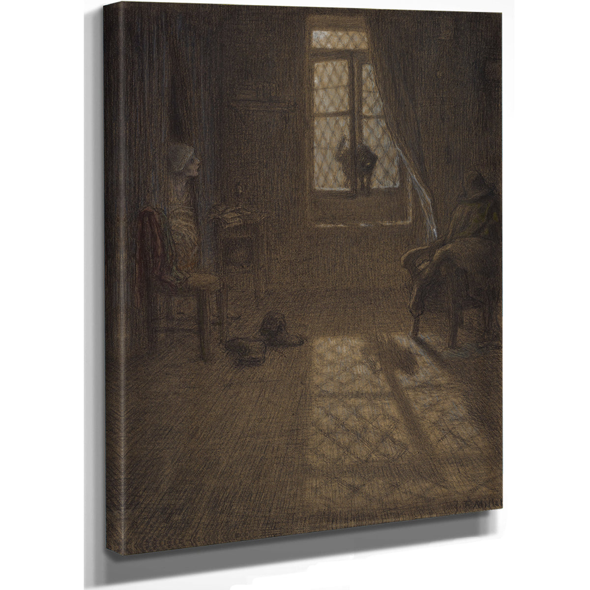 Le Chat Or Cat the Window 18571858 By Jean Francois Millet