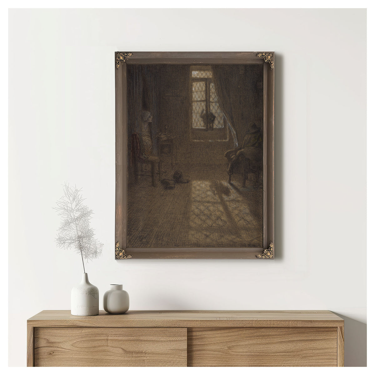 Le Chat Or Cat the Window 18571858 By Jean Francois Millet