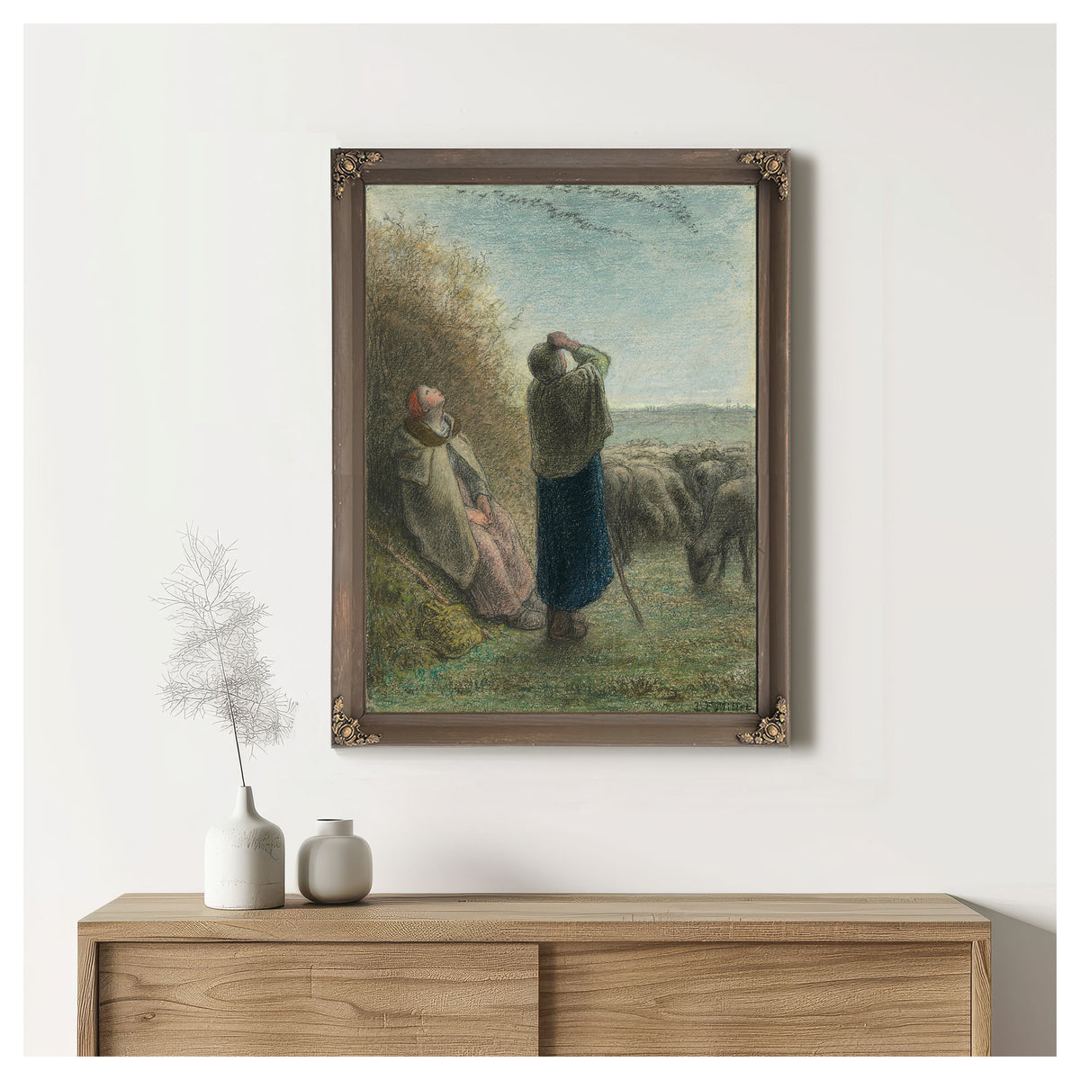 Le Passage Des Oies Sauvages Circa By Jean Francois Millet