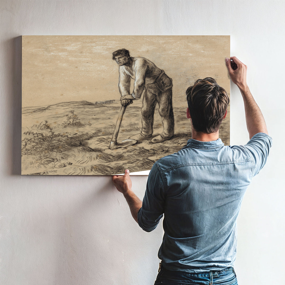 Man a Hoe 18601862 By Jean Francois Millet