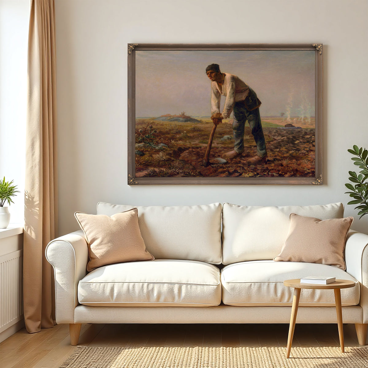 Man a Hoe By Jean Francois Millet
