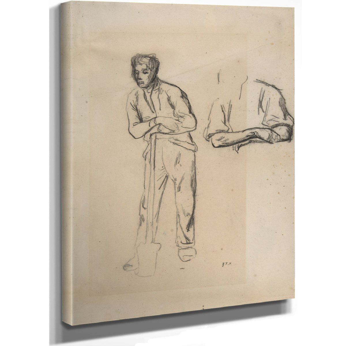 Man a Spade Ca 185558 By Jean Francois Millet